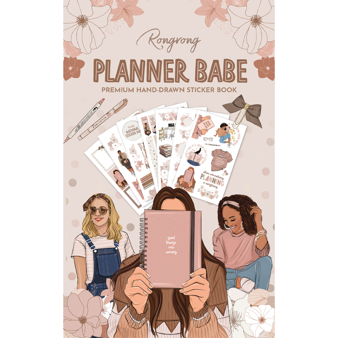 Girly Happy Planner Washi Sticker Book 393 Pieces Rose Gold Accents Glamour  Fun