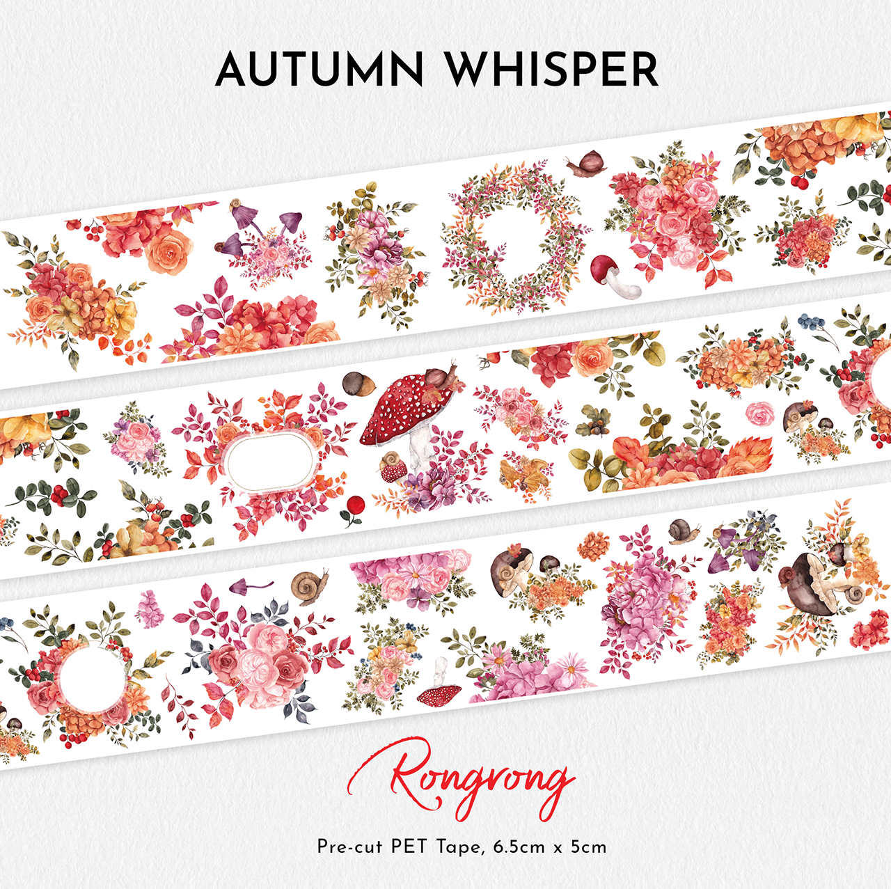 Autumn Whisper PET Tape (Set of 6)