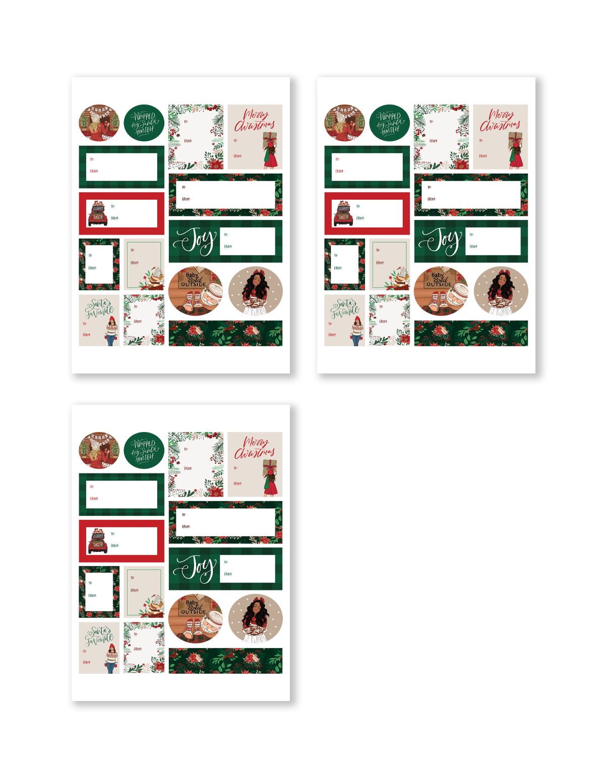 300 Christmas Label Stickers Holiday Gift Stickers Christmas Gift Tags  Christmas to & From Stickers Gift Labels Present Gift Label Sticker - Etsy