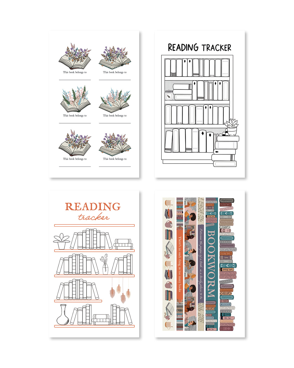 Bookworm Vol. 2 Sticker Book (Set of 6)