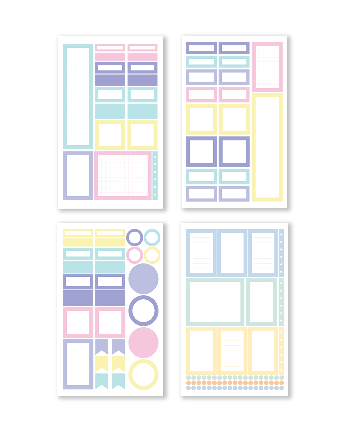 Pastel Palette Box Sticker Book [EVERYDAY LINE] (Set of 6)