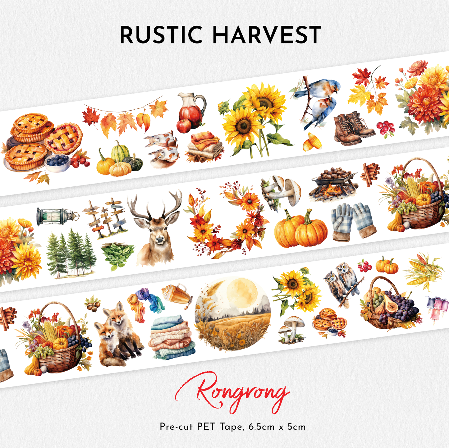 Rustic Harvest PET Tape (Set of 6)