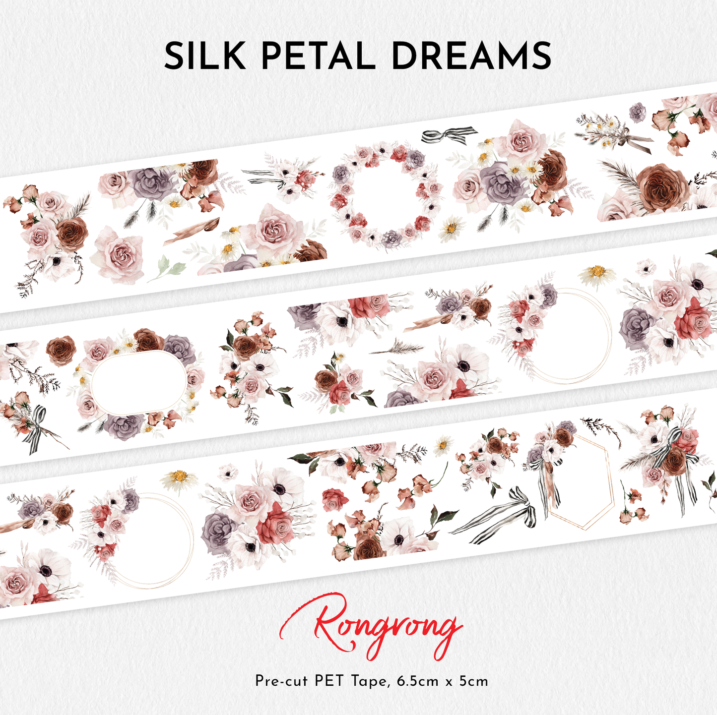 Silk Petal Dreams PET Tape (Set of 6)