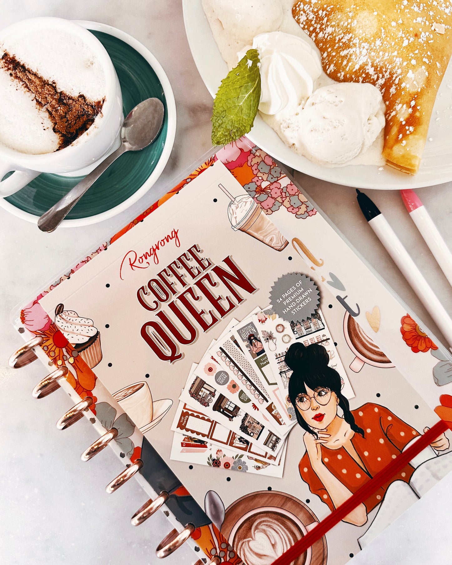 Coffee Queen Planner Sticker Book - Shop Rongrong - Rongrong DeVoe