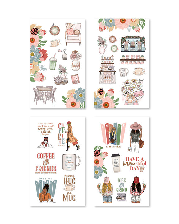 Coffee Queen Planner Sticker Book - Shop Rongrong - Rongrong DeVoe